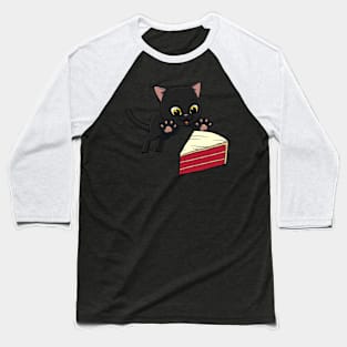 Bombay Cat excited to eat Red Velvet Cake Baseball T-Shirt